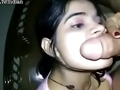 Indian slut sucking on cock hard
