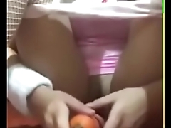 nastygf.tk - Chinese with selfie stick inserting carrot