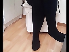 Girlfriends sister with socks under tabe very sexy feets with socks