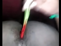 Indian slave boy fucking his ass with stick and bleeding