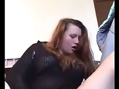 Sexy teen fucks her tight pussy with pink dildo